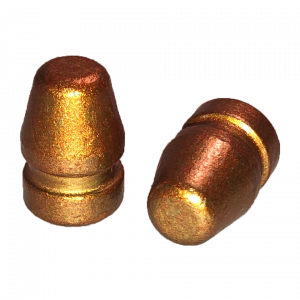 122 grain Flat Point Bevel Base 9mm 38 Super Projectile Hi-Tek Supercoat Bronze Colour