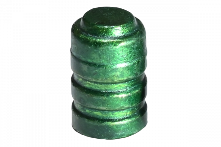 136 grain Button Nose Wadcutter flat base projectile Hi-Tek Supercoat Dark Green