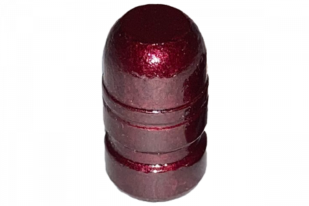 158 gn Round Nose Flat Point bevel base projectile Hi-Tek Supercoat Black Cherry