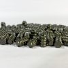 Small pile of 148 grain Button Nose Wadcutter Bevel Base coated in Hi-Tek Supercoat Texas Tea Original